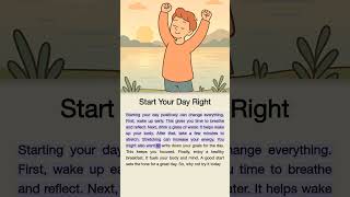 Simple Tips to Start Your Day on a Positive Note #english  #howtoimproveenglishskill