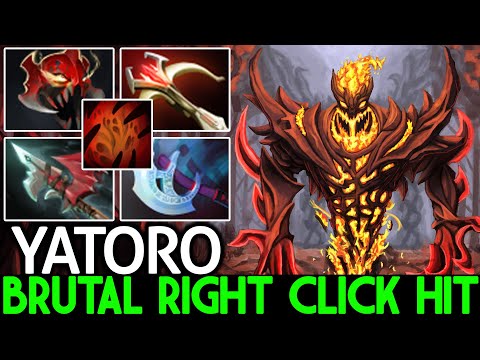 YATORO [Shadow Fiend] Brutal Right Click Hit with Full Physical Build Dota 2