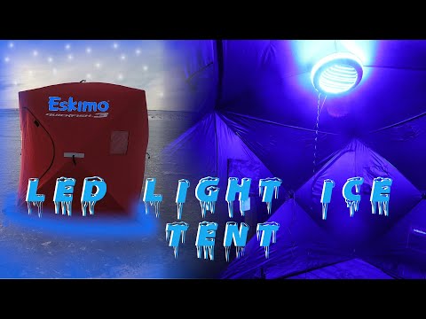 How To INSTALL / ADD LED LIGHTS On Your Eskimo Pop Up Portable Ice Fishing Tent / AWESOME! SO BRIGHT