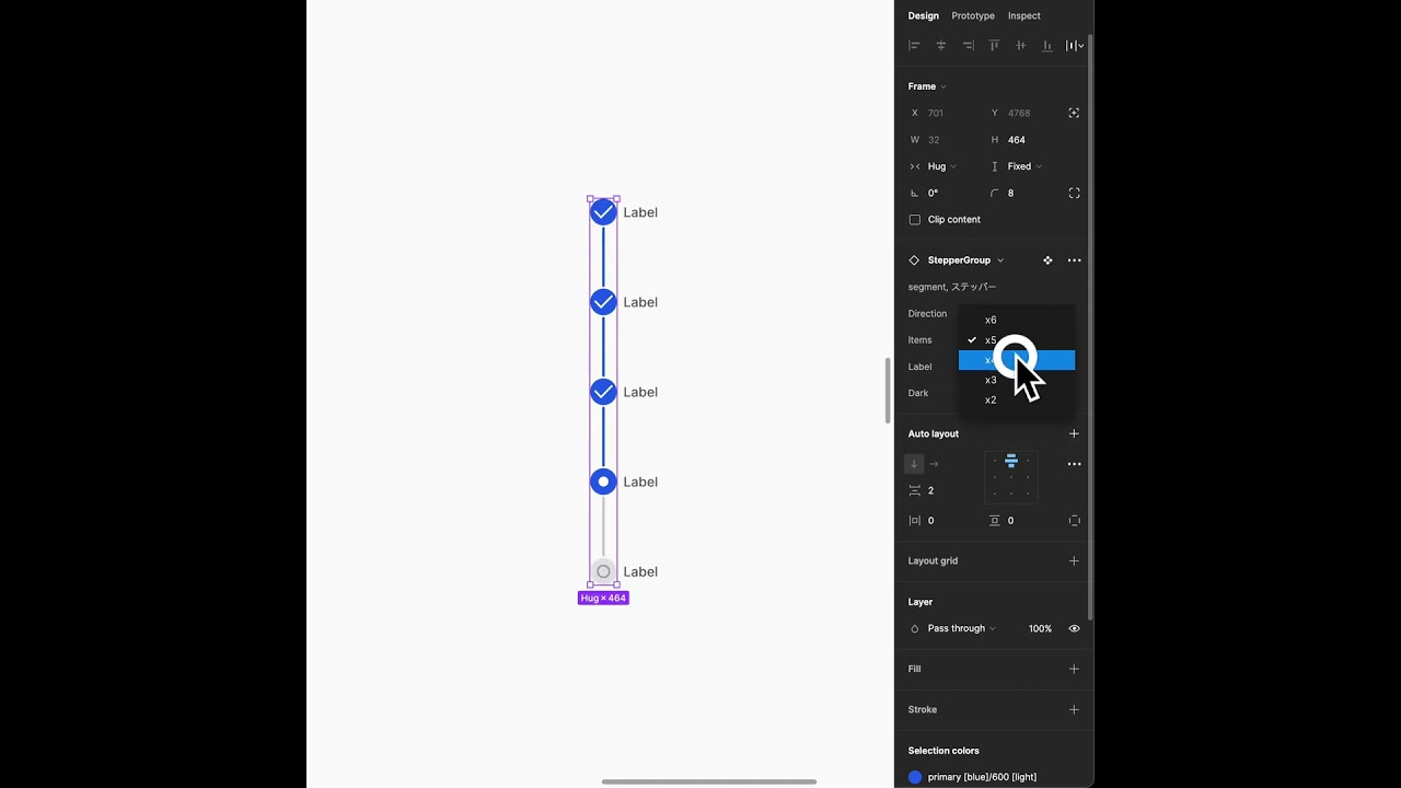 Responsive Stepper Component in Figma