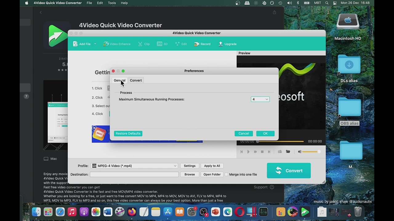 4Video Quick Video Converter Mac App Store Basic Overview [MAC]
