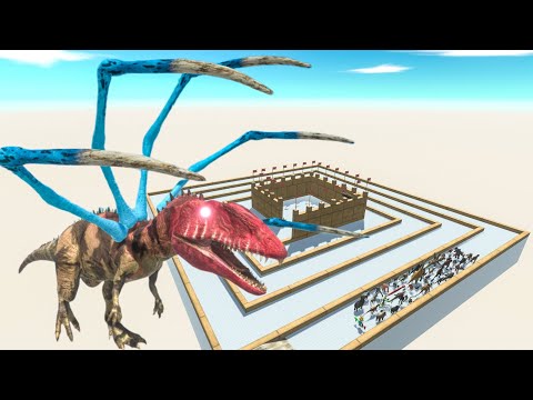 Escape From Alien Carcharodontosaurus - Last Survivor - Swirl Course Animal Revolt Battle Simulator