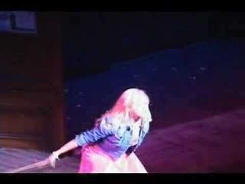 Laura Bell Bundy's Shoe flies into the Audience during Legally Blonde the Musical
