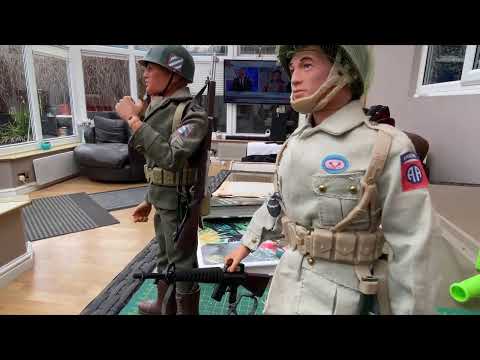 Action Man,US paratrooper & US machine gunner, off the shelf go joe gyperman interest
