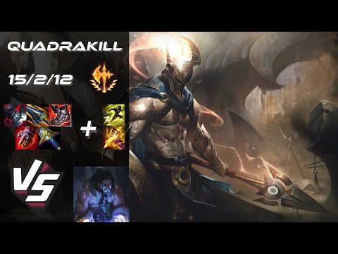 JUNGLE Pantheon vs Sylas [QUADRAKILL] - EU Challenger Patch 25.18
