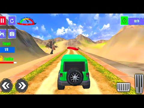 Green Jeep Beach Driving Game - Jeep Fastest Racing Game - Mountain Beach Jeep Race 3D
