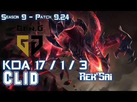 Gen Clid REK'SAI vs ELISE Jungle - Patch 9.24 KR Ranked