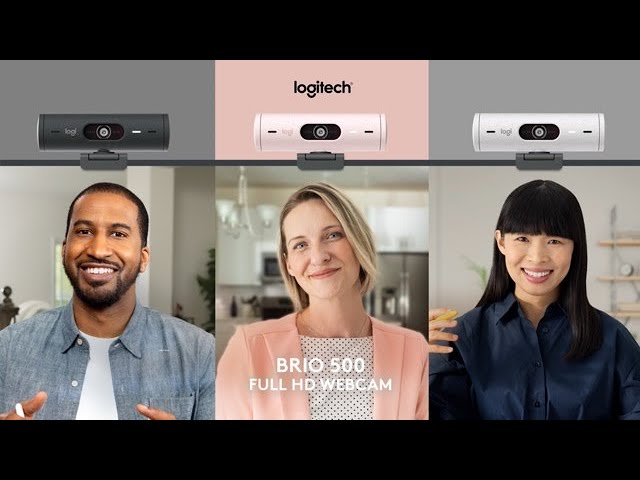 Logitech Brio 500 Webcam FullHD Rosa video