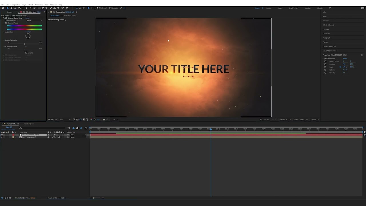 How to edit the Amazing Apocalypse Trailer Title in After Effects