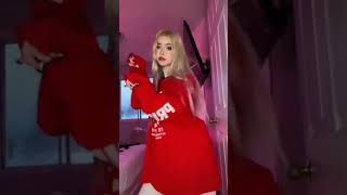 White Girl In Red T-shirt ?? #wtf #tshirt #red #white #nobra