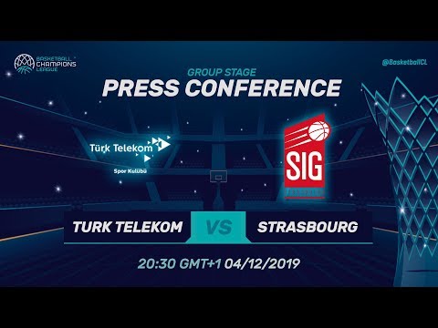 Türk Telekom v SIG Strasbourg - Press Conference - Basketball Champions League 2019-20