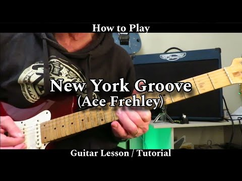 How to Play NEW YORK GROOVE - Ace Frehley. Guitar Lesson / Tutorial.