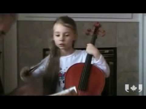 Luka Coetzee, age 6, cellist