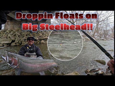 Bobber Dropping BIG Spring Steelhead in a Small Wisconsin Creek! (Epic Bobber Downs Float Fishing)