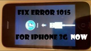 How to: Fix ERROR 1015 iPhone 3G STUCK ITUNES-STEP BY STEP!
