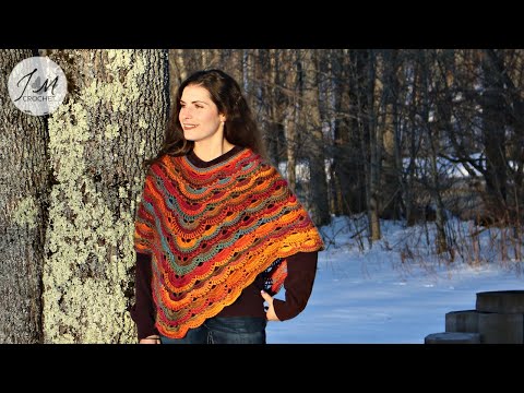 Virus Poncho | How To Crochet a Poncho | Crochet Virus Poncho | German Shells/Virus Stitch