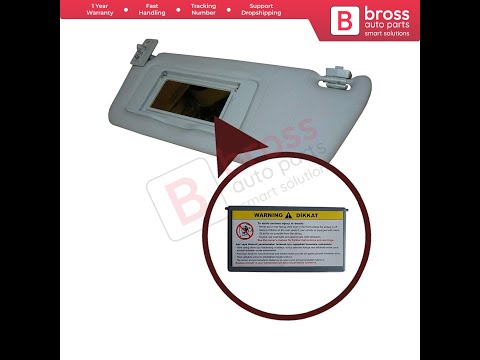 Bross Auto Parts BDP164 Sun Visor Shade Mirror Cover Gray A2038170220 For Mercedes W203 C CLASS