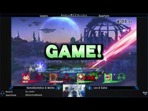Nebulous Prime Sm4sh Doubles #55: Losers - Quarters: SomeDumbAss & Melbo vs. Leo & Gains