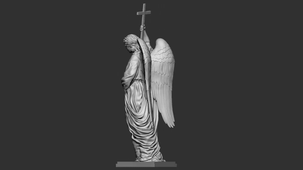 Angel statue 02 3D Print Model