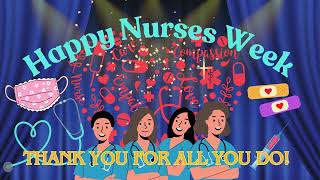1 hour Happy nurses week, thank you for all you do banner background