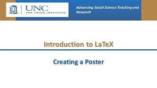 Introduction to LaTeX: Creating a Poster