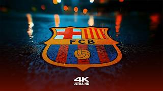 FC Barcelona Rain Glow 4K Live Wallpaper | Ultra HD Screensaver 🔵🔴