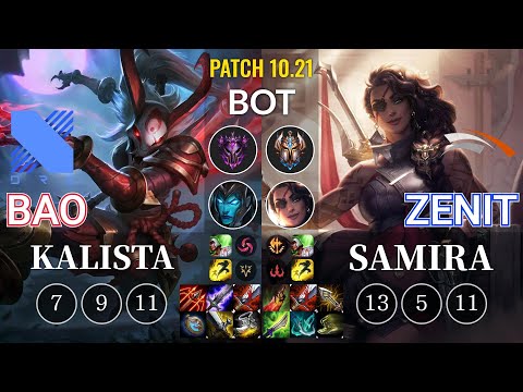 DRX BAO Kalista vs HLE Zenit Samira Bot - KR Patch 10.21