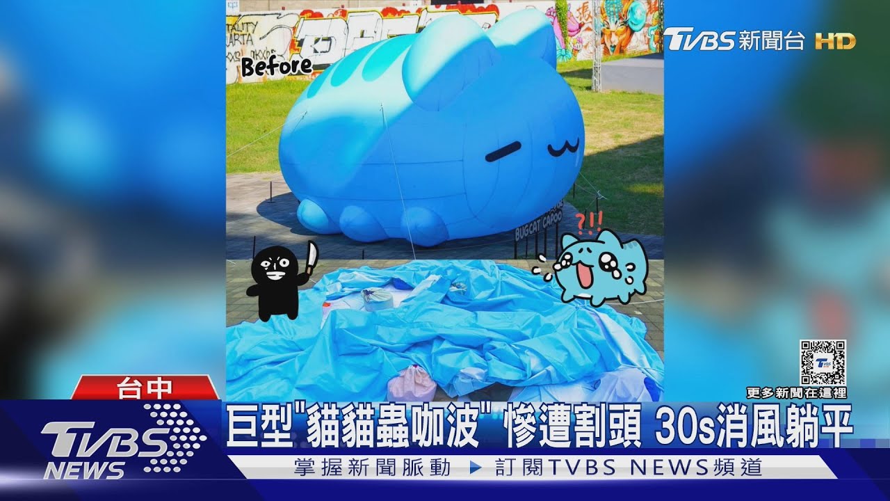 鼻要!貓貓蟲「咖波」遭割頭 30秒消風躺平、犯案影像曝