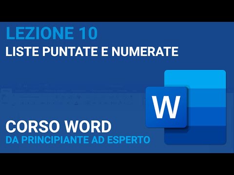 Bulleted and Numbered Lists - WORD TUTORIAL ITALIAN 10 [Course 2023]