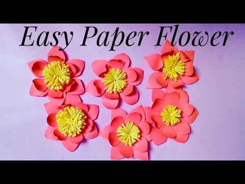 How to make Easy paper flower | DIY papercraft | Flower making with paper