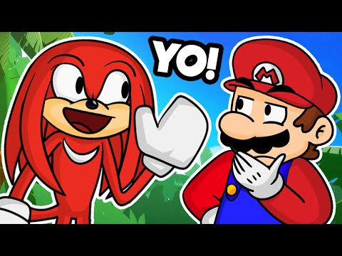 Mario meets Knuckles The Echidna