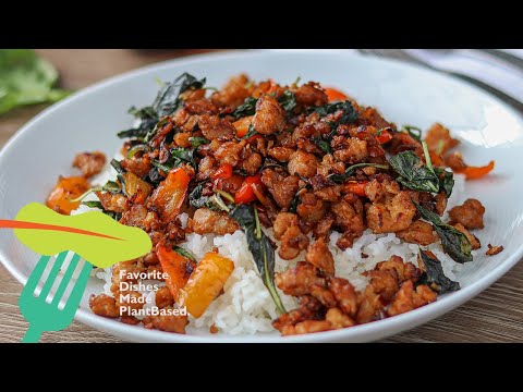 Thai Basil Omnipork (Easy, Plant-based Vegetarian) | PlantBased & More