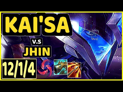 VERITAS (KAI'SA) vs JHIN - QUADRAKILL 12/1/4 KDA BOTTOM ADC GAMEPLAY - KR Ranked MASTER