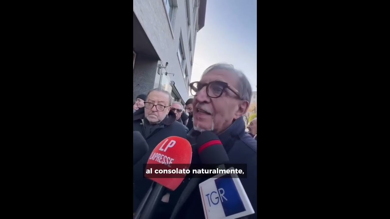 LA RUSSA DAVANTI AL CONSOLATO SVIZZERO DI MILANO PER ESPRIMERE SOLIDARIETÀ