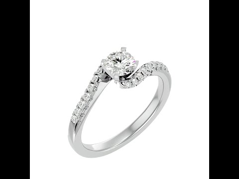 Inel de Logodna Noble Custom Rose Aur 18k Diamante Naturale - Eliza