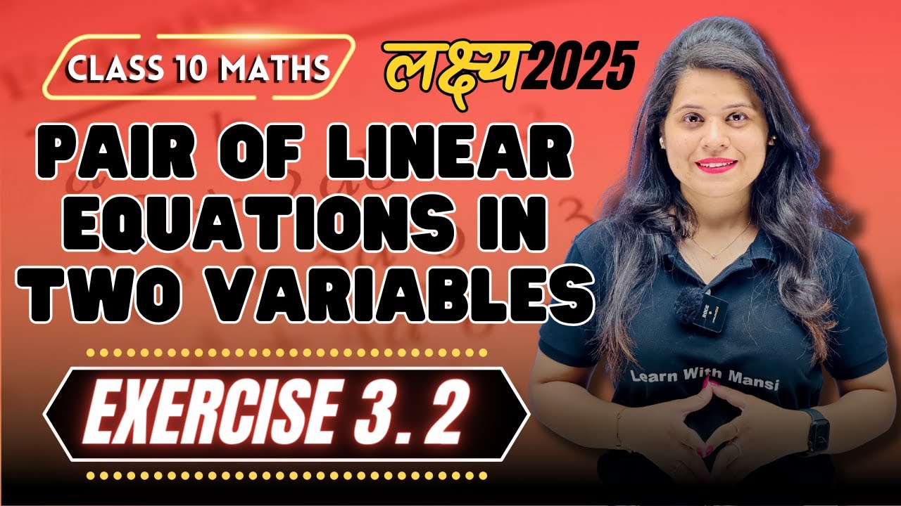 Linear Equations In Two Variables | Exercise 3.2 | Chapter 3 | 