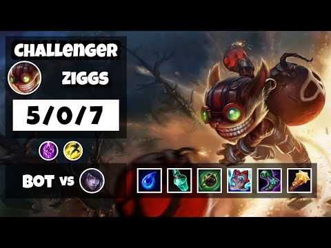 Ziggs vs Aphelios BR Challenger BOT (5/0/7) - v11.18