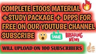 Complete ETOOS material for free (latest update).🤘🤘