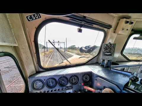 Preserved Aussie icon, 3300HP EMD C501 - Cab & engine room.