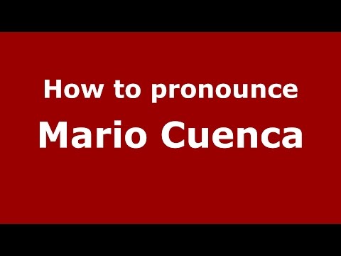 How to pronounce Mario Cuenca (Spanish/Argentina) - PronounceNames.com