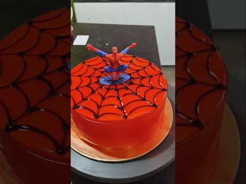 How to making Spider-Man cake#cake #ytshort #shorts #cakedesign#birthdaycake #cake