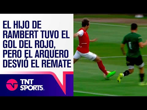 El hijo de RAMBERT tuvo el GOL del ROJO  en la RESERVA, pero el ARQUERO de BANFIELD desvió el remate