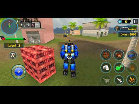 Flying Ghost Robot Car Game: Transform Robot Games - Mega Game Station