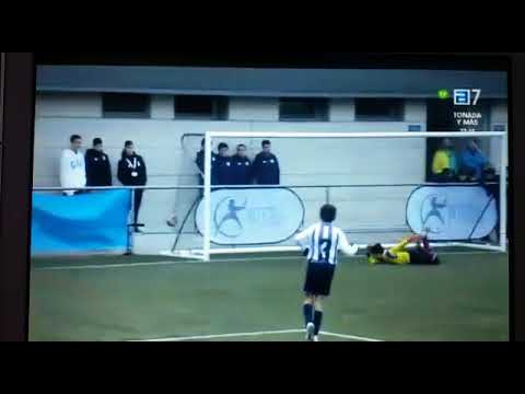 Gol Adrián Arnuncio con el Real Valladolid Alevín