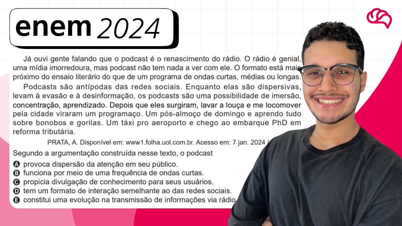 Resolução em Vídeo — Questão 10 ENEM 2024