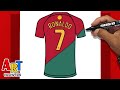 How to Draw Cristiano Ronaldo PORTUGAL Shirt 7