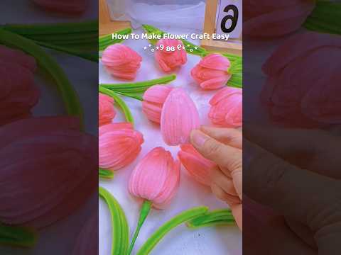 fuzzy wire flowers tutorial | handmade diy pipe cleaner tulips #handmadediy #craftideas