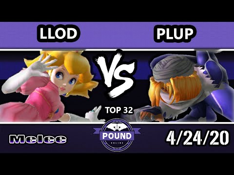 Pound Online 2020 Melee Top 32 - Plup (Sheik) Vs. lloD (Peach) SSBM Singles