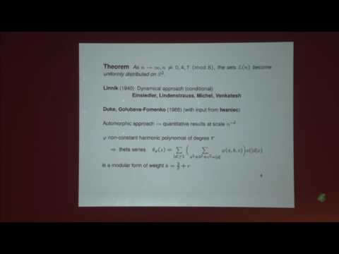 Sums of Three Squares and Lattice Points on the Sphere - Jean Bourgain