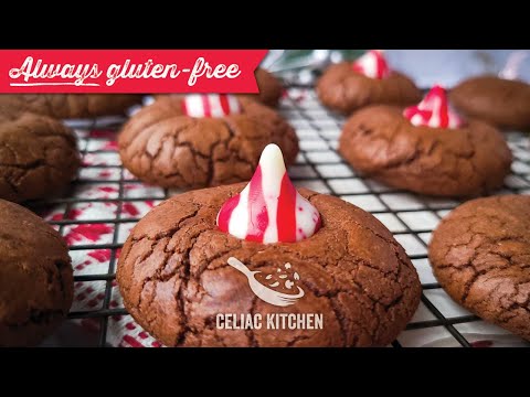 Gluten-free Brownie Mint Kiss Cookies Recipe | Gluten-free baking